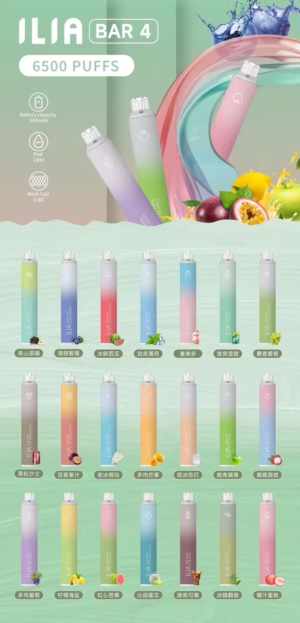 微信图片_20240502231342.png ILIA 哩啞四代拋棄式電子煙 6500口可充電 | 21款絕美口味登場